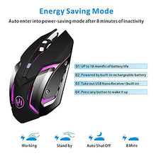 Carica l'immagine nel visualizzatore di Gallery, TENMOS X96 Ricaricabile Wireless Gaming Mouse, Ottico Retroilluminato Mouse...
