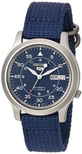 Carica l'immagine nel visualizzatore di Gallery, Seiko Men's SNK807 5 Automatic Blue Canvas Strap Watch - Ilgrandebazar