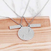 Carica l'immagine nel visualizzatore di Gallery, Ciondolo catena Yin Yang Taichi argento per coppia coppia,2 pezzi collane... - Ilgrandebazar