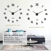 Carica l'immagine nel visualizzatore di Gallery, SOLEDI Orologio da Parete Silenzioso Preciso Fai Te 60-120cm Facile Nero