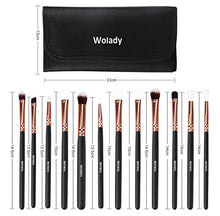 Carica l'immagine nel visualizzatore di Gallery, Pennelli Trucco Occhi Sopracciglia Professionale, Wolady 12pcs