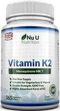 Carica l'immagine nel visualizzatore di Gallery, Vitamina K2 MK 7 | 365 Compresse Vegetariane e Vegane | Scorta Per 1 Anno di...