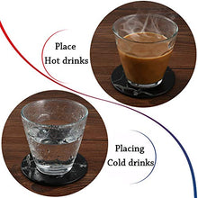 Carica l'immagine nel visualizzatore di Gallery, Cizen Sottobicchieri Antiscivolo, 6pz in Marmo per Birra Nero - Ilgrandebazar