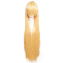 Carica l'immagine nel visualizzatore di Gallery, Parrucca Donna Gialla Scura Lunga con Frangia 100cm 100cm, Giallo Scuro - Ilgrandebazar