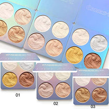 Carica l'immagine nel visualizzatore di Gallery, Shimmer Highlighter Powder Palette,Tavolozza illuminante L'evidenziatore A2 - Ilgrandebazar