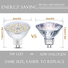 Carica l'immagine nel visualizzatore di Gallery, Lampadine LED GU5.3, MR16 12V 5W Lampada Equivalente a 50W Bianco Caldo