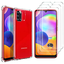 Carica l'immagine nel visualizzatore di Gallery, HOUROC per Samsung Galaxy A31 Cover+Vetro Temperato Pellicola,[3 Trasparente