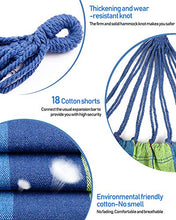 Carica l'immagine nel visualizzatore di Gallery, deepee Amaca da Giardino Esterno in Cotone con Cuscino Blu, 220 x 80 220×80cm