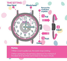 Carica l'immagine nel visualizzatore di Gallery, Orologi educativi KIDDUS per bambini, ragazze. Orologio da polso 01 Lancetta - Ilgrandebazar
