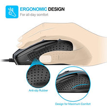 Carica l'immagine nel visualizzatore di Gallery, TECKNET PRO S2 Mouse USB con Cavo, 6 Pulsanti, DPI Regolabile Alto, Grigio