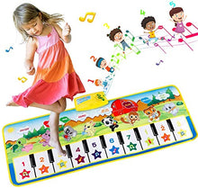 Carica l'immagine nel visualizzatore di Gallery, EXTSUD Tappeto Musicale Bambini Tastiera Pianoforte Musichette Multicolore