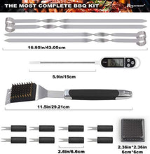 Carica l'immagine nel visualizzatore di Gallery, Romanticist 20pc Utensili Barbecue in Acciaio Inossidabile per Uomo 20PCS