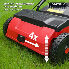 Carica l'immagine nel visualizzatore di Gallery, Matrix 310400065 Scarificatore arieggiatore per Prato, 1400 Watt, Larghezza... - Ilgrandebazar