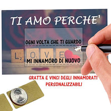 Carica l'immagine nel visualizzatore di Gallery, Gratta E Vinci Personalizzato Degli Innamorati Horus Creations Ti Amo Perché - Ilgrandebazar
