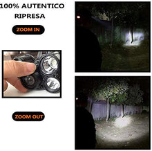 Carica l'immagine nel visualizzatore di Gallery, COOLEAD Torcia Frontale Zoomable 4 Modalità 5 LED Ricaricabile Black - Ilgrandebazar