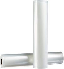 Carica l'immagine nel visualizzatore di Gallery, Amazon Basics - Rotoli sottovuoto per alimenti, Riutilizzabili, 30 cm x 600 cm, 2 unità