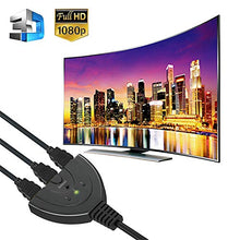 Carica l'immagine nel visualizzatore di Gallery, HDMI Switch | GANA Placcato Oro Splitter Cavo | Switcher | 3 in 1...