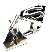 Carica l'immagine nel visualizzatore di Gallery, Gemelli per camicia da uomo, a forma del simbolo di Superman, regalo per...