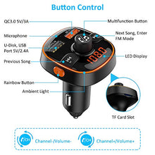 Carica l'immagine nel visualizzatore di Gallery, Zealife Bovon Trasmettitore Bluetooth per Auto, 7 Colori Controluce con Modalità...