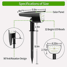 Carica l'immagine nel visualizzatore di Gallery, Claoner 32 LED Luci Solari Esterno, Lampade Giardino Impermeable IP65...