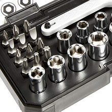Carica l'immagine nel visualizzatore di Gallery, AmazonBasics - Set da 28 pezzi con chiavi a cricchetto e punte - Ilgrandebazar