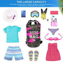Carica l'immagine nel visualizzatore di Gallery, Idefair Borsa Impermeabile a Secco, Zaino da Spiaggia Galleggiante 20L, Rose