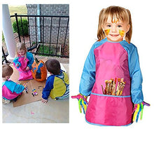 Carica l'immagine nel visualizzatore di Gallery, Amaza 2Pcs Grembiule da Pittura Scuola Grembiulino Maniche giallo &amp; rosa - Ilgrandebazar