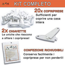 Carica l'immagine nel visualizzatore di Gallery, A&amp;M Italia Copriprese per Bambini, 20 Copri Prese Elettriche in ABS...