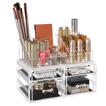 Carica l'immagine nel visualizzatore di Gallery, SONGMICS Cosmetic Organizer Scatola Makeup Acrilico JKA005TP
