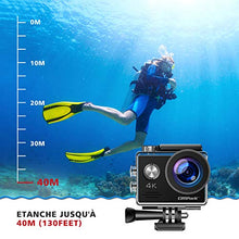Carica l'immagine nel visualizzatore di Gallery, Campark 4K 20MP Action Cam WiFi Impermeabile 40M con Telecomando e Microfono...
