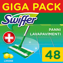Carica l'immagine nel visualizzatore di Gallery, Swiffer Wet Panni Umidi Lavapavimenti per Scopa, Maxi Formato 48 48 Pezzi