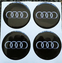 Carica l'immagine nel visualizzatore di Gallery, GTBTUNING 55 mm Nero Tuning Effetto 3D 3m resinato coprimozzi Borchie Caps...
