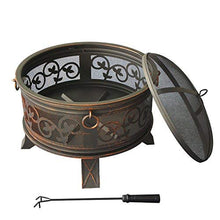 Carica l'immagine nel visualizzatore di Gallery, Home&amp;Decorations FT-51219B Braciere e Griglia per Giardino, 66 cm, Ø 66 cm - Ilgrandebazar