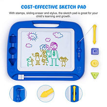 Carica l'immagine nel visualizzatore di Gallery, SGILE Grande Lavagna Magnetica per Bambini 2, 3, 4 Anni, Lavagnetta Blu - Ilgrandebazar