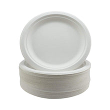 Carica l'immagine nel visualizzatore di Gallery, Piatti Monouso in Bagassa - 18 cm - Usa e Getta 17,78 cm, Bianco - Ilgrandebazar