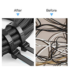 Carica l'immagine nel visualizzatore di Gallery, Fascette stringicavo da 3,6 mm, resistenti, in nylon nero di alta qualità,...