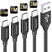 Carica l'immagine nel visualizzatore di Gallery, Cavo USB C, [4 Pezzi, 0.5m 1m 2m 3m] Nylon Intrecciato Tipo C di...