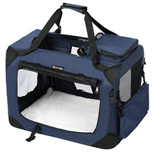 Carica l'immagine nel visualizzatore di Gallery, FEANDREA Gabbia Pieghevole Portatile Borsa per Cane 70 x 52 x 52 cm, blu