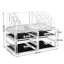 Carica l'immagine nel visualizzatore di Gallery, SONGMICS Cosmetic Organizer Scatola Makeup Acrilico JKA005TP