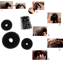 Carica l'immagine nel visualizzatore di Gallery, Lictin Chignon Materiale Accessori per Acconciature Capelli Donne Nero - Ilgrandebazar