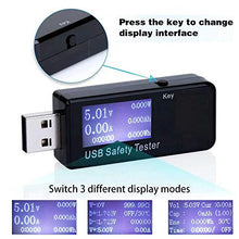 Carica l'immagine nel visualizzatore di Gallery, AMANKA Digitale USB QC3.0 Tester Multimetro 3V-30V 0-5.1A Display Tester...