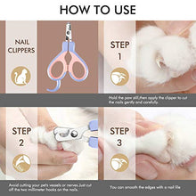 Carica l'immagine nel visualizzatore di Gallery, EooCoo Tagliaunghie per Gatto, Cucciolo, Professionale S, Viola + Rosa