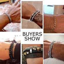 Carica l'immagine nel visualizzatore di Gallery, PROSTEEL Bracciale Uomo a Catena Cubana Grossa Robusta, Argento - 17 Mm - Ilgrandebazar
