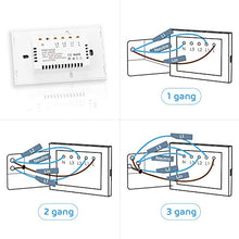 Carica l'immagine nel visualizzatore di Gallery, meross Wifi Smart Interruttore Parete Italiana Intelligente, 1/2/3 Gang...