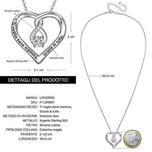 Carica l'immagine nel visualizzatore di Gallery, LOVORDS Collana Donna Incisa Argento Sterling 925 Pendente Ciondolo Cuore... - Ilgrandebazar