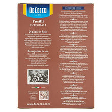 Carica l'immagine nel visualizzatore di Gallery, De Cecco Pasta Integrale Fusilli - 500 g