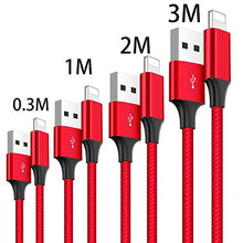Carica l'immagine nel visualizzatore di Gallery, HONGDA Cavo Phone [4Pezzi, 0.3m 1m 2m 3m] di Nylon Intrecciato... - Ilgrandebazar