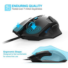 Carica l'immagine nel visualizzatore di Gallery, TECKNET Mouse Gaming, Raptor da Gioco USB Ottico, 3200 DPI con 1, Nero