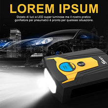 Carica l'immagine nel visualizzatore di Gallery, SKEY Compressore Aria Portatile Auto, 12V 150 PSI Mini Pompa Elettrica nero