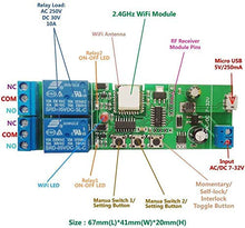 Carica l'immagine nel visualizzatore di Gallery, Newgoal WiFi Relè jog momentaneo/Interruttore autobloccante Modulo Dc2-ew
